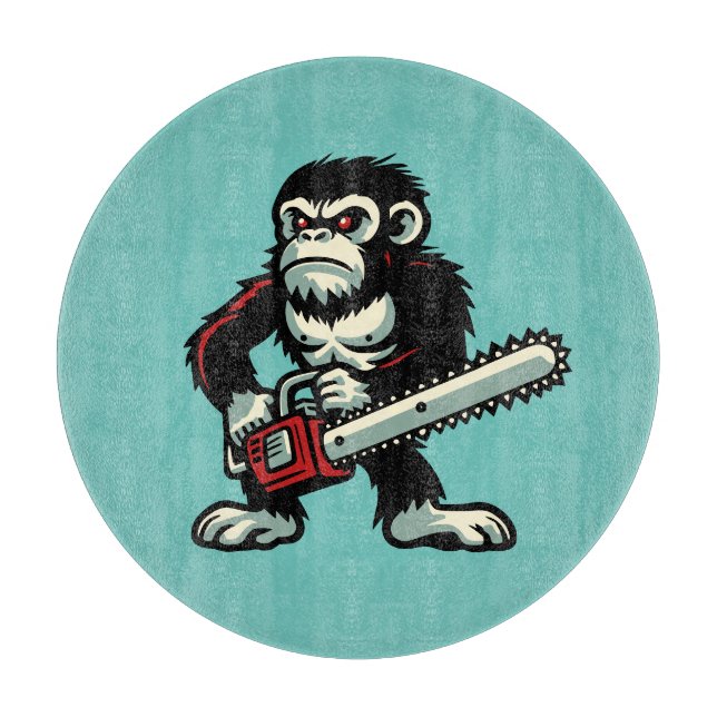 Chainsaw Chimp Schneidebrett (Vorderseite)