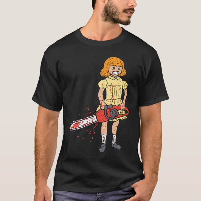 Chainsaw Girl I Horror Punk Gothic Pastel Goth Hal T-Shirt (Vorderseite)