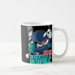 Chainsaw Killer Whale Kostüm Spaß Orca Halloween Kaffeetasse