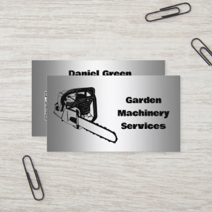 Chainsaw Services Garden Machines Custom QR Visitenkarte