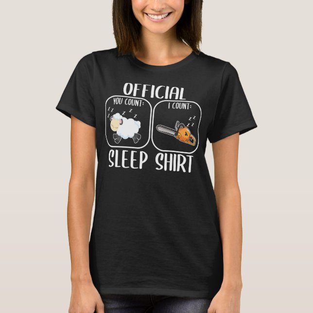 Chainsaw Sleep Shirt zählt Schafe (Vorderseite)
