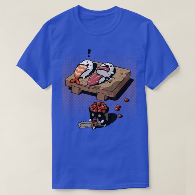 Chainsaw Sleeping - Funny Japanese Sushi  T-Shirt (Design vorne)