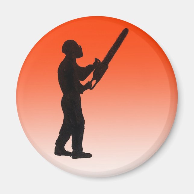 Chainsaw Tree Surgeon Magnet (Vorne)