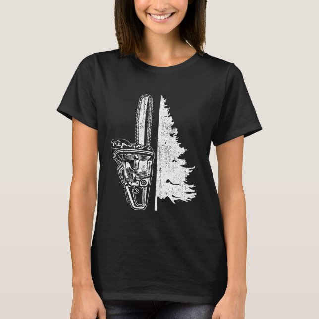 Chainsaw tree T-Shirt (Vorderseite)