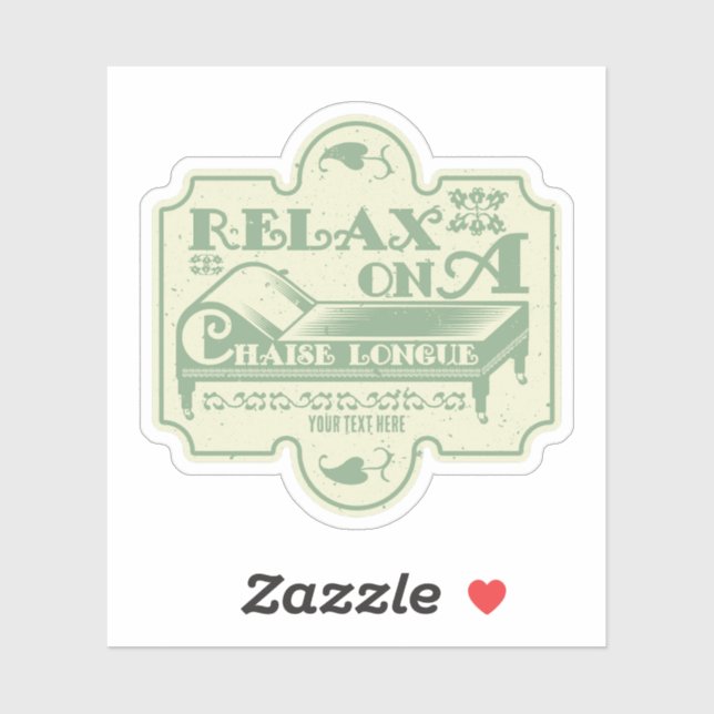 Chaise Longue Aufkleber (Blatt)