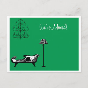 Chaise Moving Postcard Ankündigungspostkarte