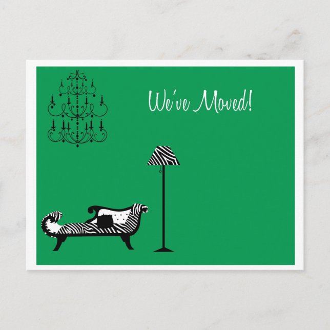 Chaise Moving Postcard Ankündigungspostkarte (Vorderseite)