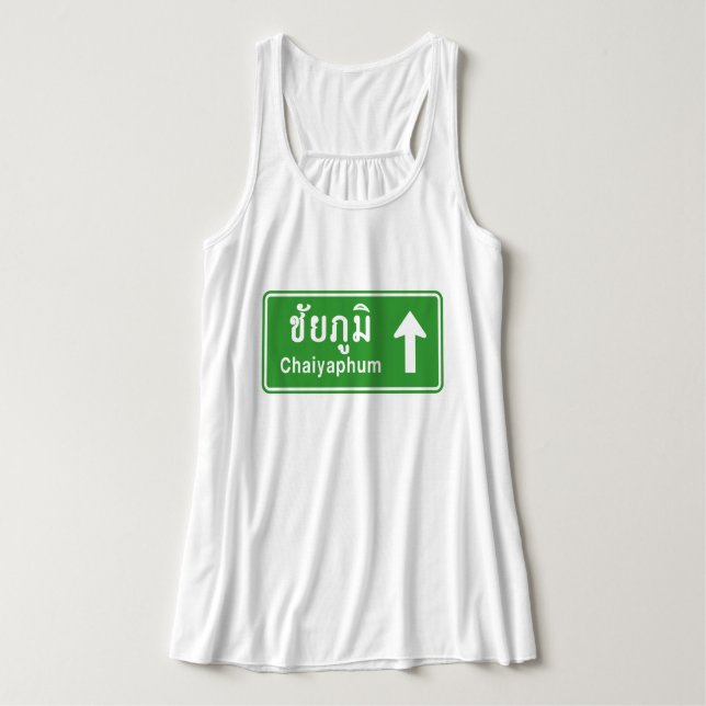 Chaiyaphum Ahead ⚠ Thai Highway Traffic ⚠ Tank Top (Design Vorderseite)
