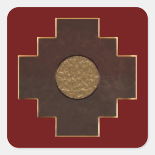 Chakana Cross Quadratischer Aufkleber