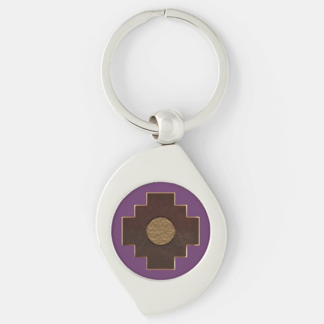 Chakana Cross Schlüsselanhänger (Vorderseite)
