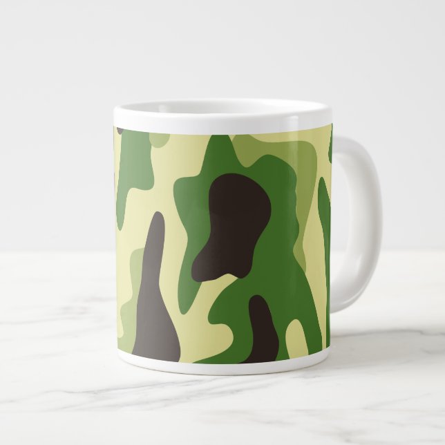 Chaki-Tarnmuster Jumbo-Tasse (Vorderseite Rechts)