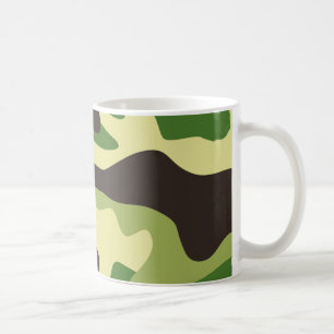Chaki-Tarnmuster Tasse
