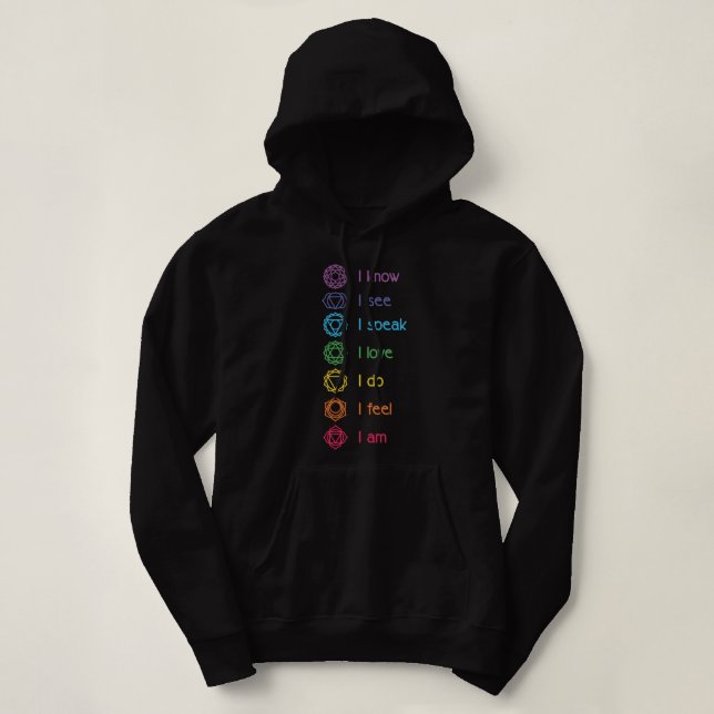 Chakra Alignment, Yoga, Meditation Spirituelle Pul Hoodie (Design vorne)