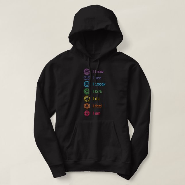 Chakra Alignment, Yoga, Meditation Spirituelle Pul Hoodie (Design vorne)