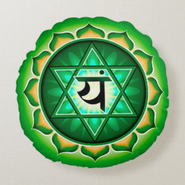 Chakra Anahata Yoga Rundpilz Rundes Kissen