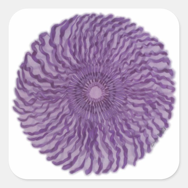 Chakra Art - #2 Quadratischer Aufkleber (Vorderseite)