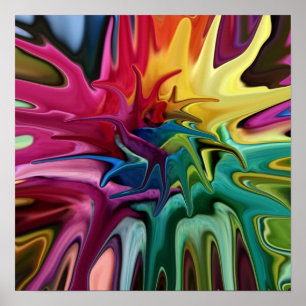 Chakra Balancen-helles buntes abstraktes Plakat