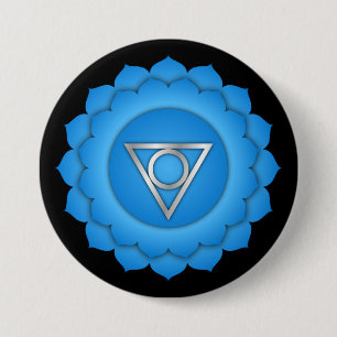 Chakra Blue Throat Zen Yoga Spirituelle Meditation Button