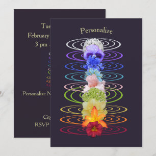 Chakra Blume Zen Spirituosen Einladung