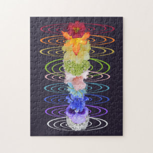 Chakra Blume Zen Yoga Spiritueller Spaß Puzzle