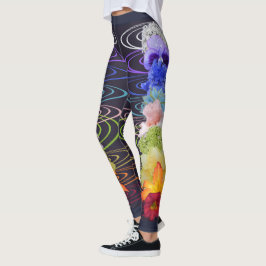 Chakra Blumen-Entwurfs-Druck-Leggings Leggings