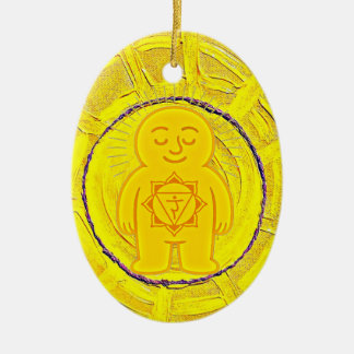 Chakra Buddies: Solar Plexus Chakra Keramik Ornament