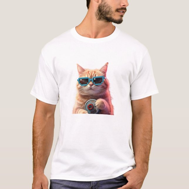 Chakra Cat Meditation T - Shirt 🧘 ‍ ♂️ 🐾 | Zen E (Vorderseite)