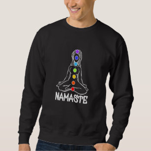 Chakra Chakras Aligned Meditation Frau Namaste Om Sweatshirt