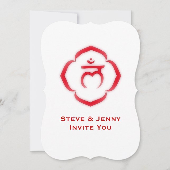 Chakra (das Wurzelchakra) Einladung (Vorderseite)