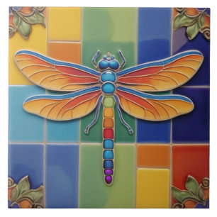 Chakra Dragonfly - farbenfroher Regenbogen in mehr Fliese
