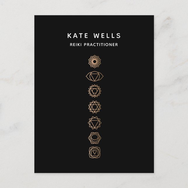 Chakra Energy Healer Postkarte (Vorderseite)