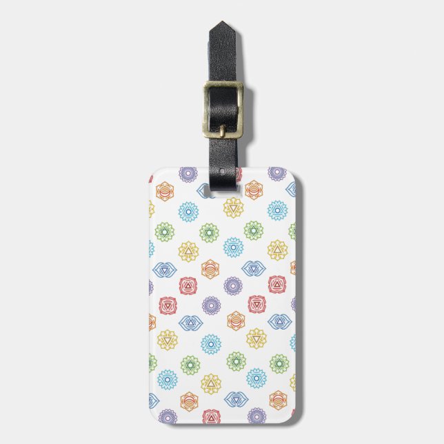 Chakra Energy Luggage Tag Gepäckanhänger (Vorderseite vertikal)
