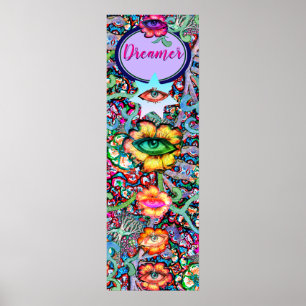 Chakra Floral Dreamer farbenfroh ungewöhnlich myst Poster