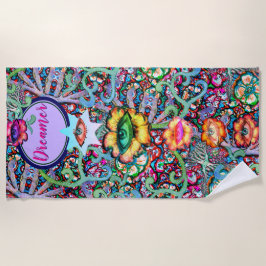 Chakra Floral Dreamer farbenfroh ungewöhnlich myst Strandtuch