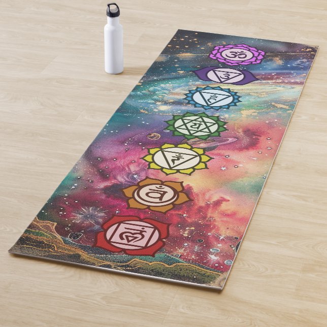 Chakra Galaxy Vintag Rainbow Yogamatte (Beispiel)
