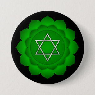 Chakra Green Heart Zen Yoga Spirituelle Meditation Button