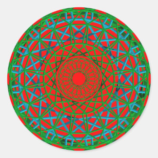 Chakra, grün, rot, blau runder aufkleber