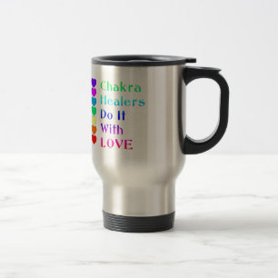Chakra Heiler machen es mit Liebe in Regenbogenfar Reisebecher