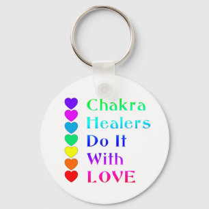 Chakra Heiler machen es mit Liebe in Regenbogenfar Schlüsselanhänger