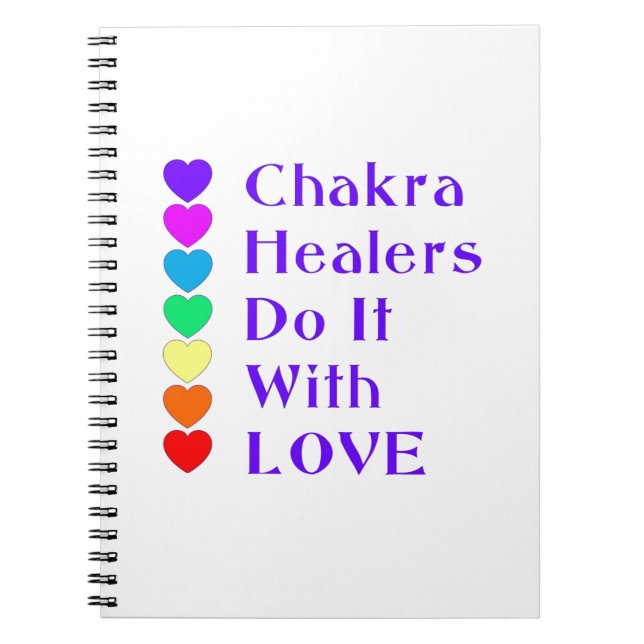 Chakra Heiler tun es mit Liebe Notizblock (Vorderseite)