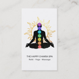 *~* Chakra Heilung Medizin Lotus Pose Mann Sun Visitenkarte