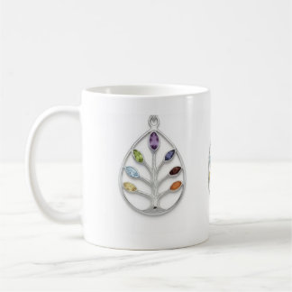 Chakra-Lebensbaum-Anhänger Silber Kaffeetasse