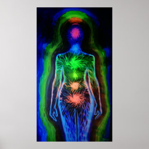 Chakra Licht und Aura Poster
