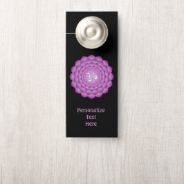 Chakra Lilac Zen Meditation Yoga Personalisiertes Türanhänger