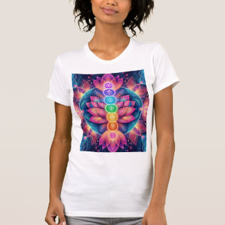 Chakra-Lotos-Aufstieg — Heilige Geometrie Radiance T-Shirt