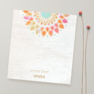 Chakra Lotus Blume Mandala Notepad Notizblock