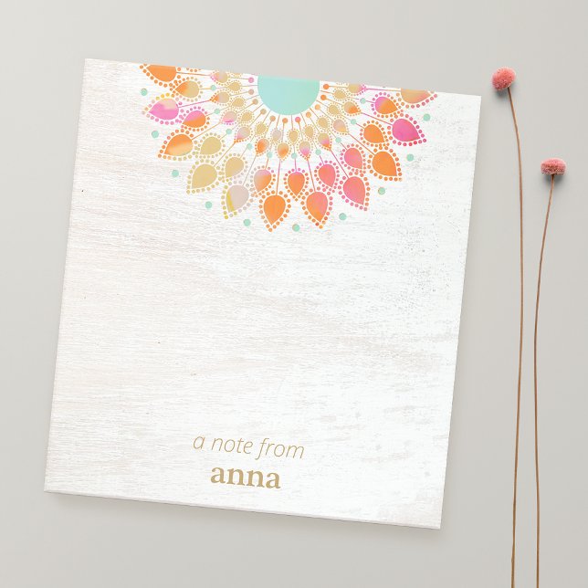 Chakra Lotus Blume Mandala Notepad Notizblock (Von Creator hochgeladen)