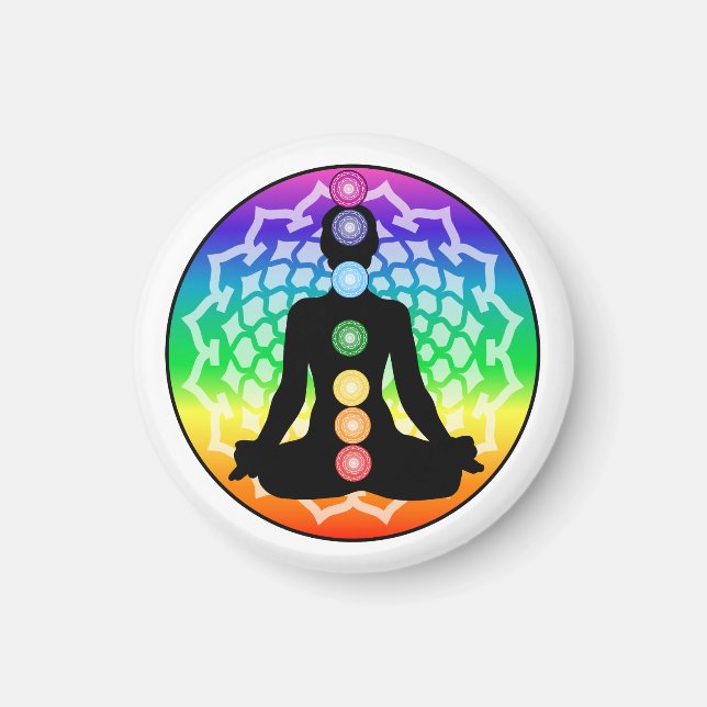 Chakra Lotus Magnet - Rund um den Hof (Vorne)