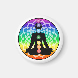 Chakra-Lotus-Magnet – Runde Heilige Yoga-Kunst Magnet