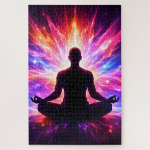 Chakra-Meditations-Puzzle Farbige Yoga-Kunst Puzzle